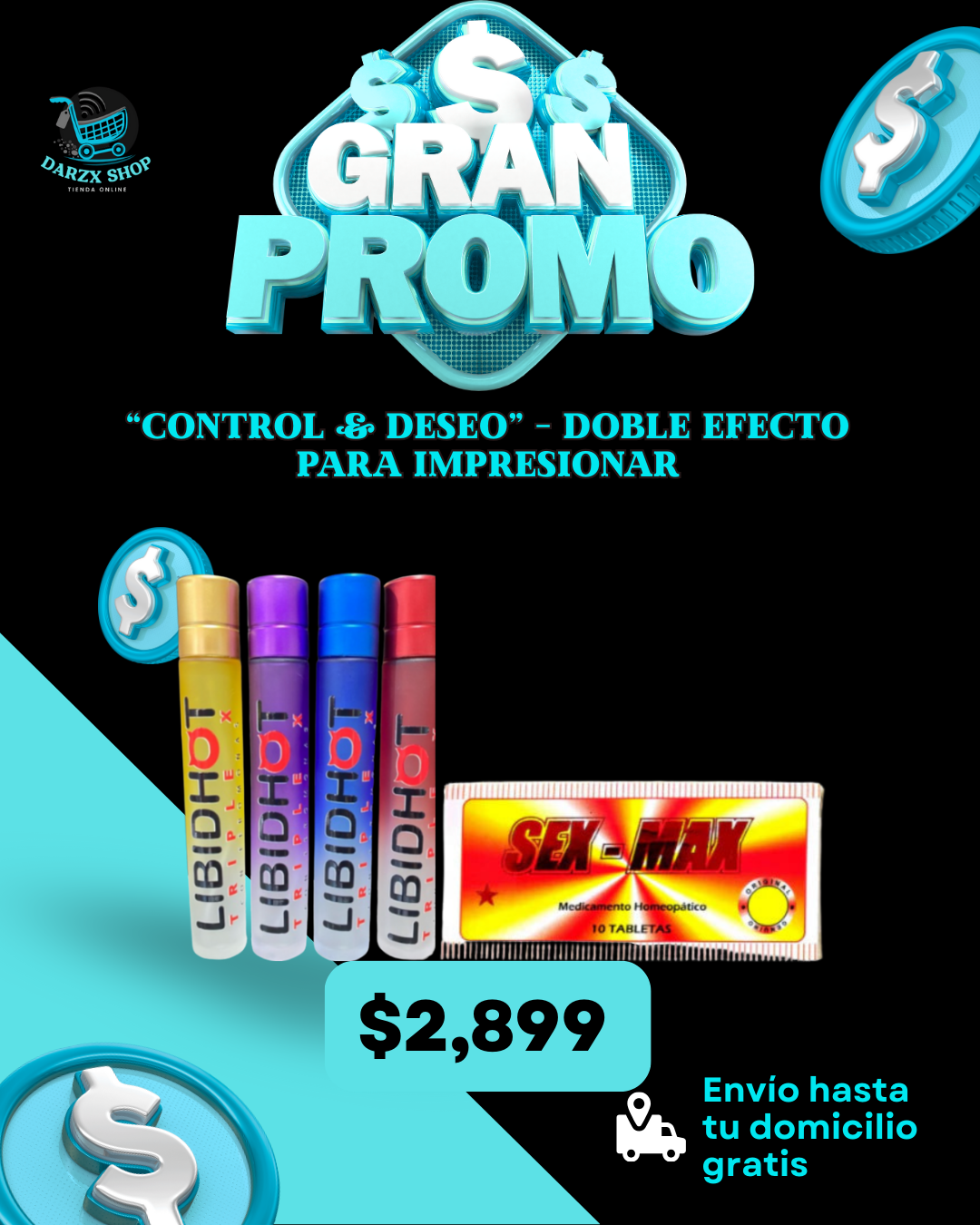 MEGA COMBO: CONTROL Y DESEO, DOBLE EFECTO PARA IMPRESIONAR