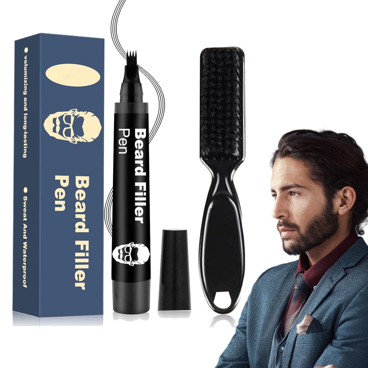 TINTA PARA BARBA FILLER PEN NEGRO
