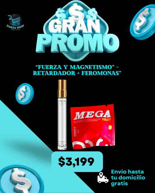 MEGA COMBO: FUERZA Y MAGNETISMO, RETARDADOR+FEROMONAS