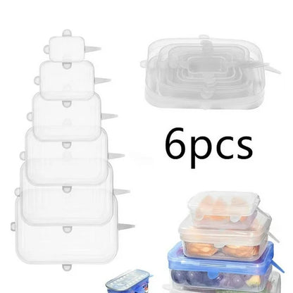 TAPAS DE SILICON CUADRADAS SET DE 6 UND