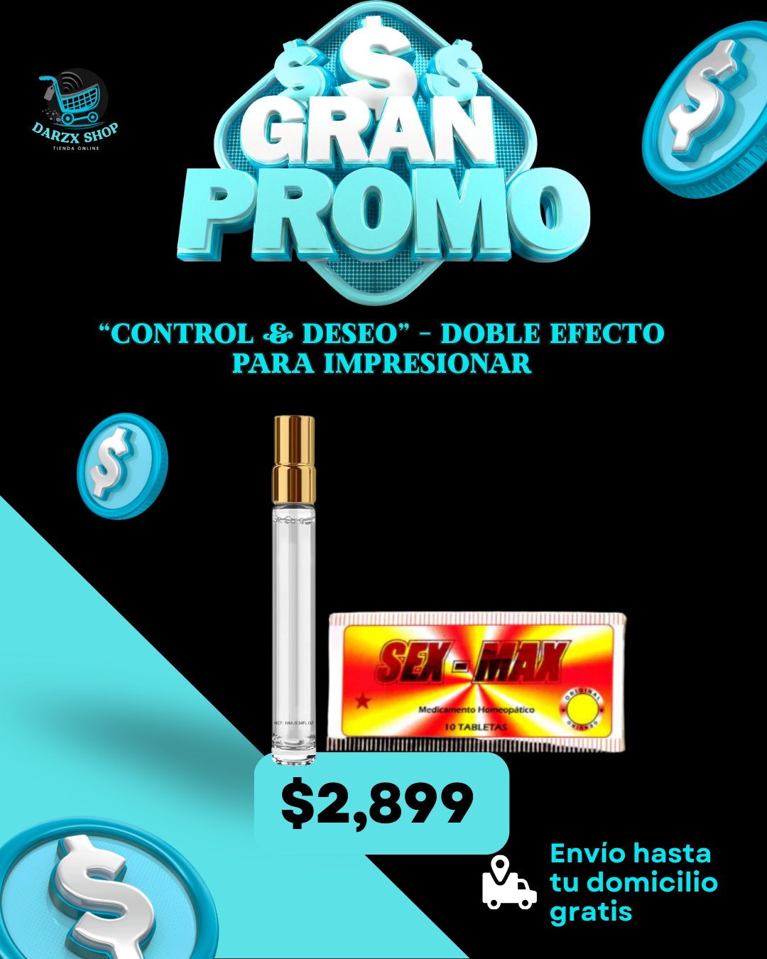 MEGA COMBO: CONTROL Y DESEO, DOBLE EFECTO PARA IMPRESIONAR