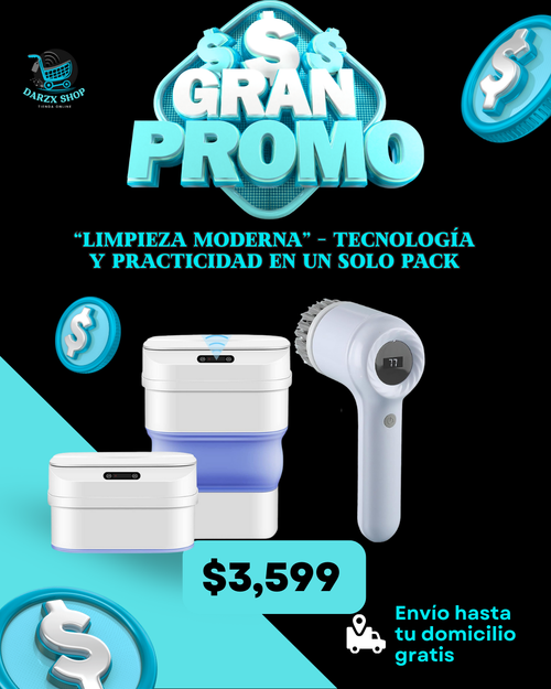 MEGA COMBO: LIMPIEZA MODERNA, TECNOLOGIA Y PRACTICIDAD EN UN SOLO PACK