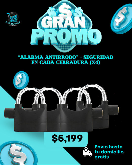 MEGA COMBO: ALARMA ANTIRROBO, SEGURIDAD EN CADA CERRADURA