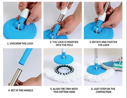 TRAPEADOR GIRATORIO PLASTICO CON BASE PLASTICA