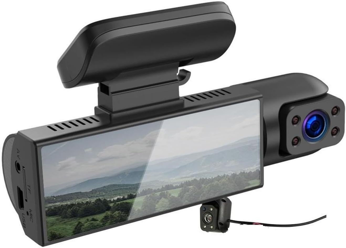 Cámara grabadora de video frontal trasera interior cámara de tablero de doble lente para automóvil HD 1080P MD-12705