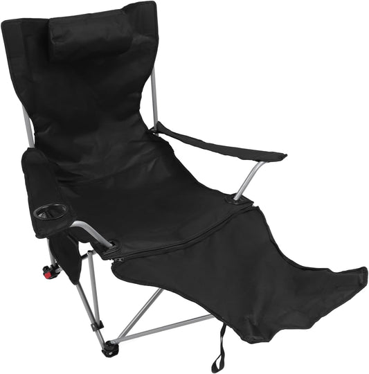 SILLA DE PLAYA PLEGABLE CON PORTA PIE