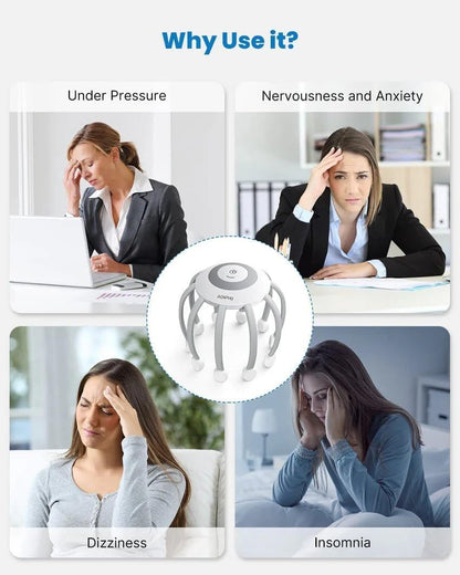 MASAJEADOR INALAMBRICO INTELIGENTE PARA LA CABEZA