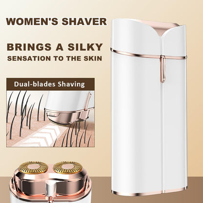 REMOVEDOR DE VELLO FACIAL PARA MUJERES, MAQUINILLA DE AFEITAR ELÉCTRICA SIN DOLOR CON LUZ LED, DISPOSITIVO DE DEPILACIÓN