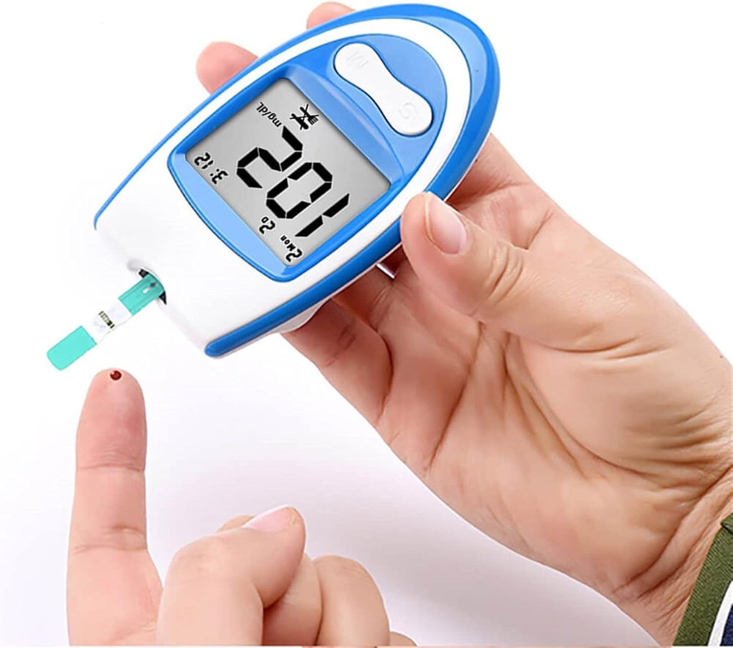 MONITOR DE GLUCOSA EN SANGRE KIT DE PRUEBA DE AZÚCAR EN SANGRE EN PANTALLA GRANDE PARA EL HOGAR