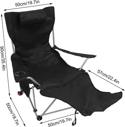 SILLA DE PLAYA PLEGABLE CON PORTA PIE