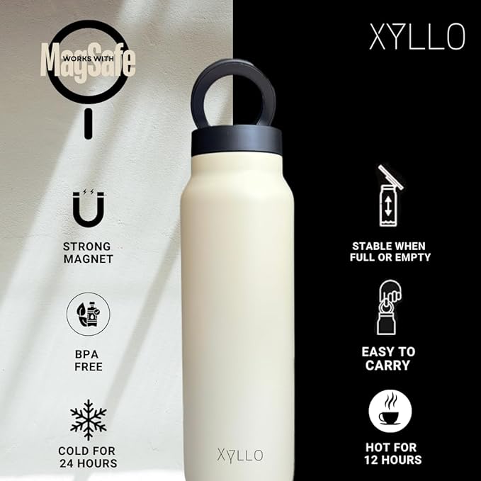 BOTELLA DE AGUA AISLADA CON SOPORTE PARA TELÉFONO