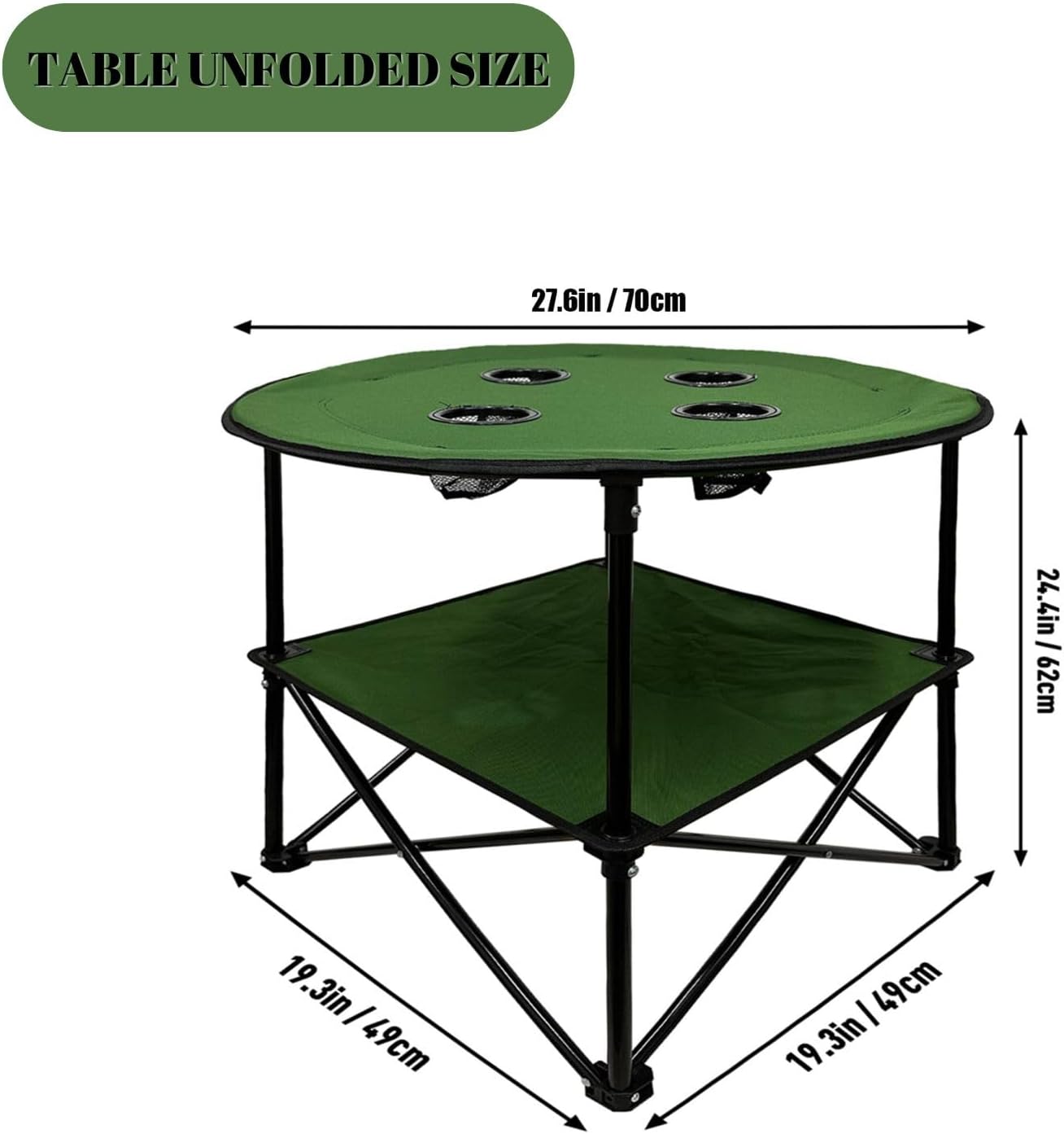 MESA DE CAMPING PLAYERA PORTA-VASOS 4