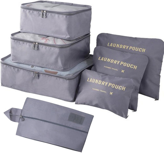 SET BOLSAS DE VIAJE GRIS