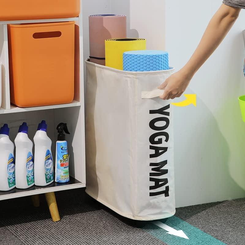 HAMPER CESTA DE ROPA SUCIA GRIS CON RUEDAS