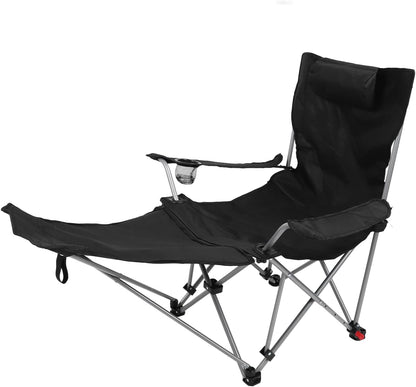 SILLA DE PLAYA PLEGABLE CON PORTA PIE