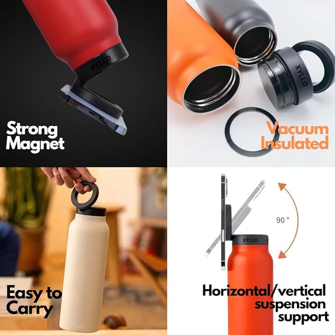 BOTELLA DE AGUA AISLADA CON SOPORTE PARA TELÉFONO