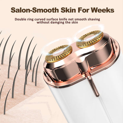 REMOVEDOR DE VELLO FACIAL PARA MUJERES, MAQUINILLA DE AFEITAR ELÉCTRICA SIN DOLOR CON LUZ LED, DISPOSITIVO DE DEPILACIÓN