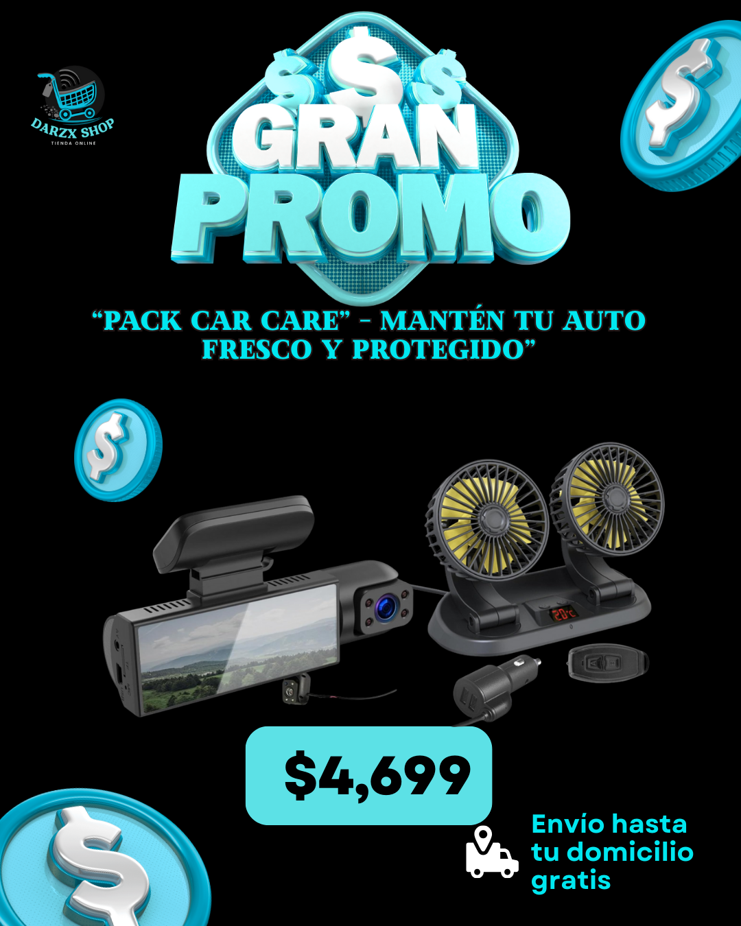 MEGA COMBO: PACK CAR CARE; MANTE TU AUTO FRESCO Y PROTEGIDO