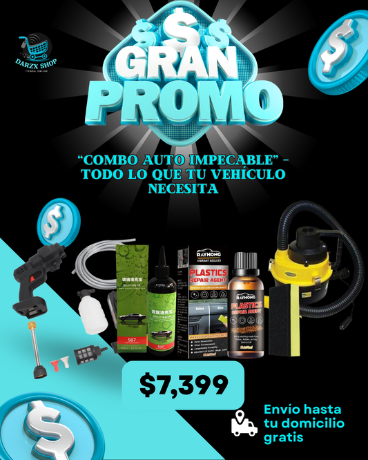 MEGA COMBO: COMBO AUTO IMPECABLE TODO LO QUE TU VEHICULO NECESITA