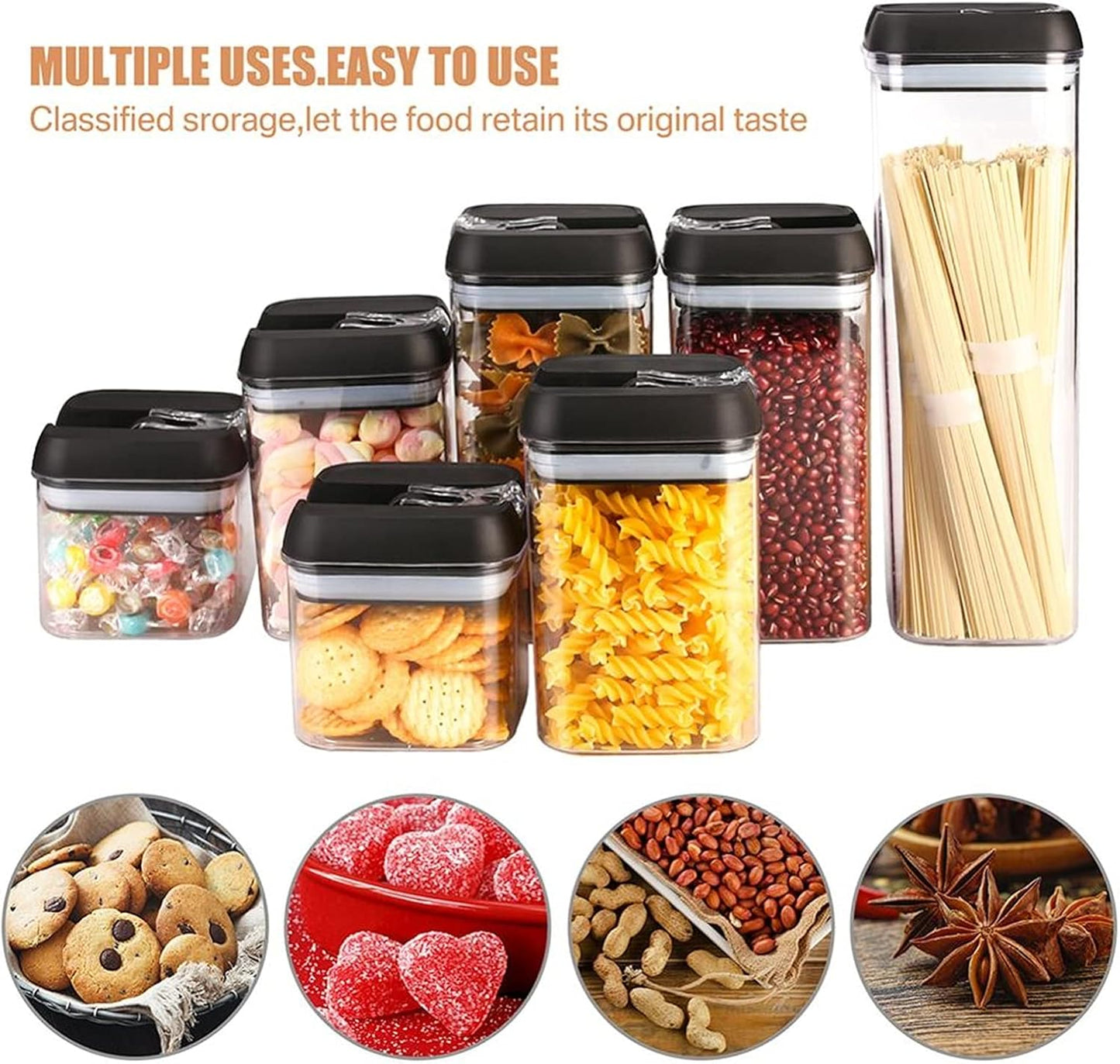 DISPENSADOR CONTENEDOR DE ALIMENTOS DE 7 PIEZAS