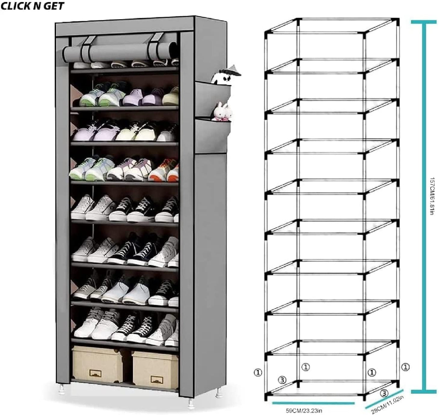 ORGANIZADOR DE ZAPATOS 9 NIVELES