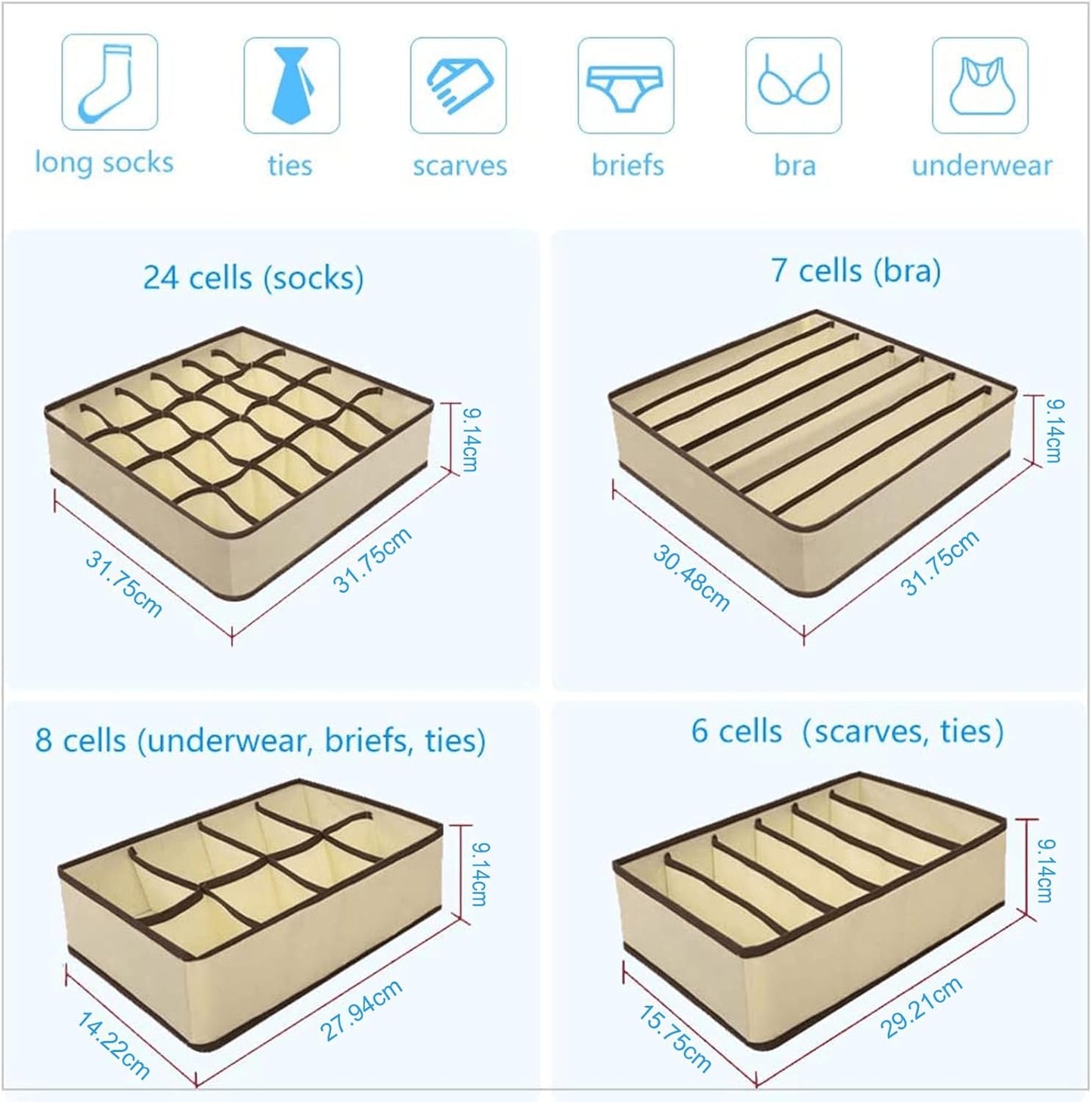 ORGANIZADOR DE ROPA INTERIOR