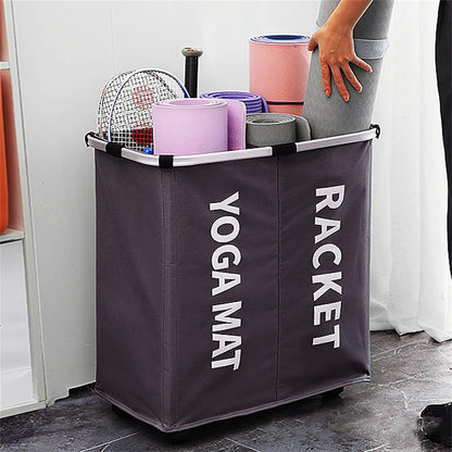 HAMPER CESTA DE ROPA SUCIA 2 DIVICIONES GRIS