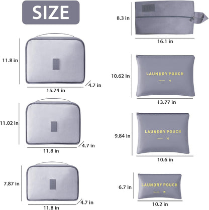 SET BOLSAS DE VIAJE GRIS