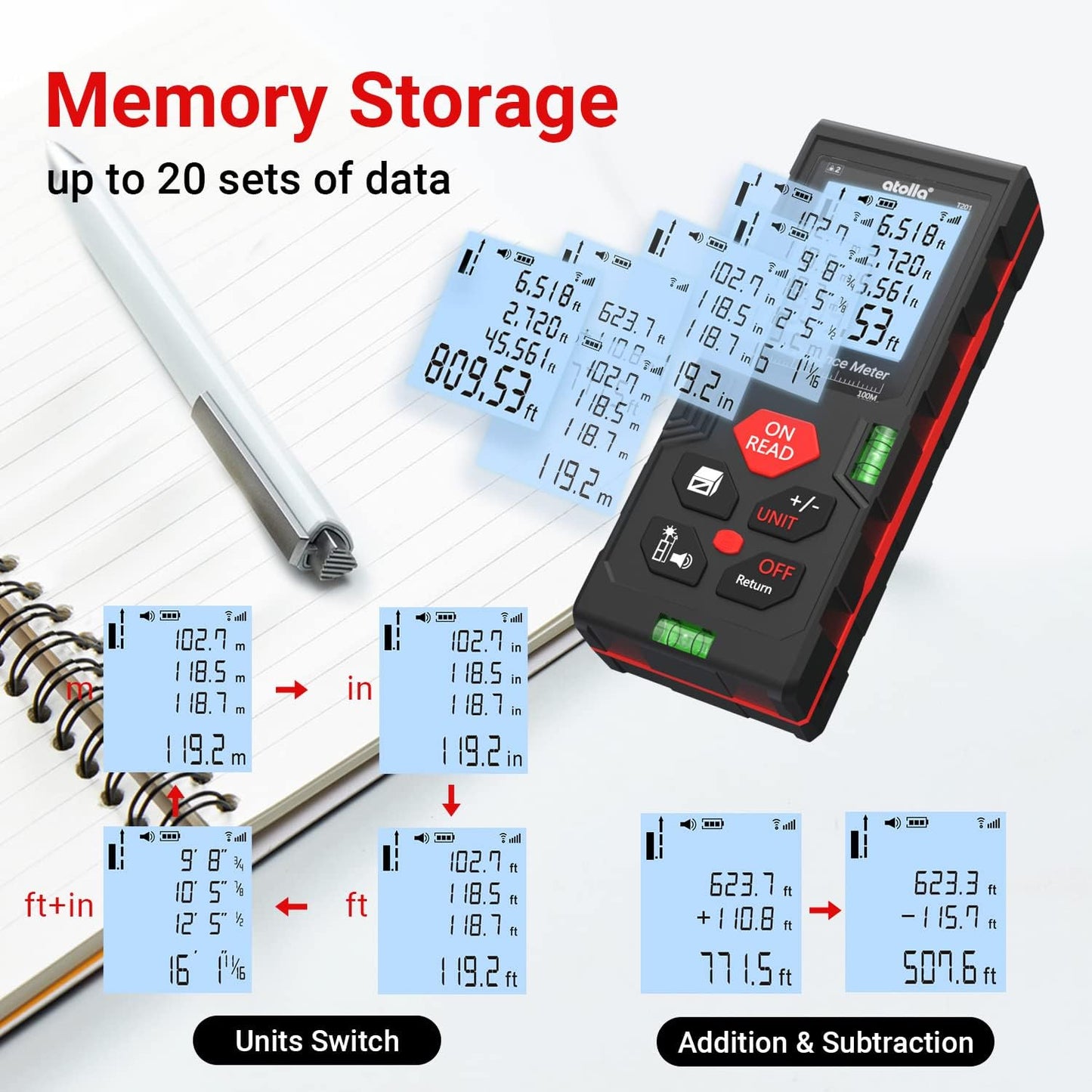 TELEMETRO LASER DE CONSTRUCCION 100 M