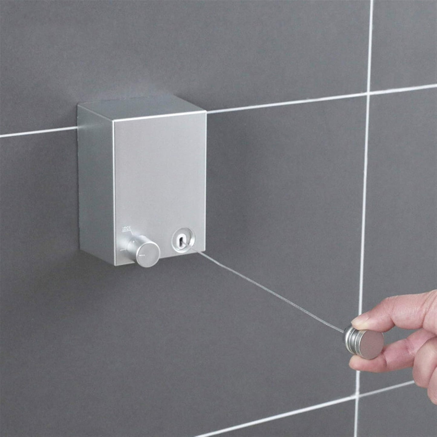 SOGA PARA COLGAR LA ROPA CON SOPORTE DE PARED REGULABLE