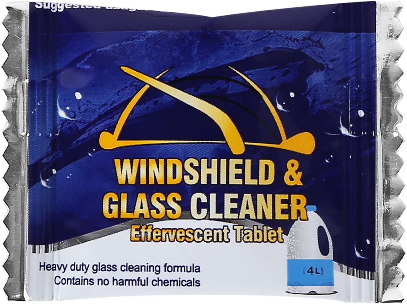 PASTILLA EFERVESCENTE LIMPIA CRISTALES PARA VEHÍCULOS - 20 SOBRES DE 1 UNIDAD