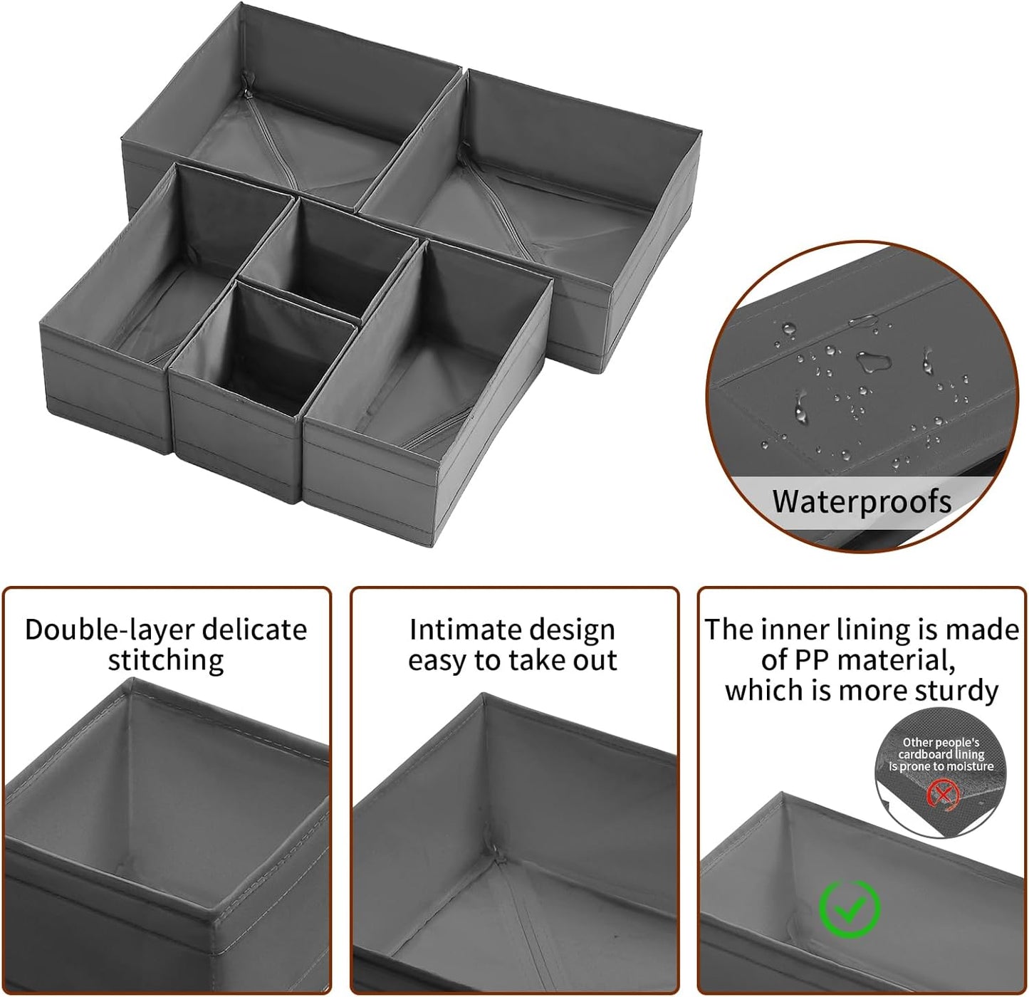 SET DE ORGANIZADOR DE ROPA 6 PZ