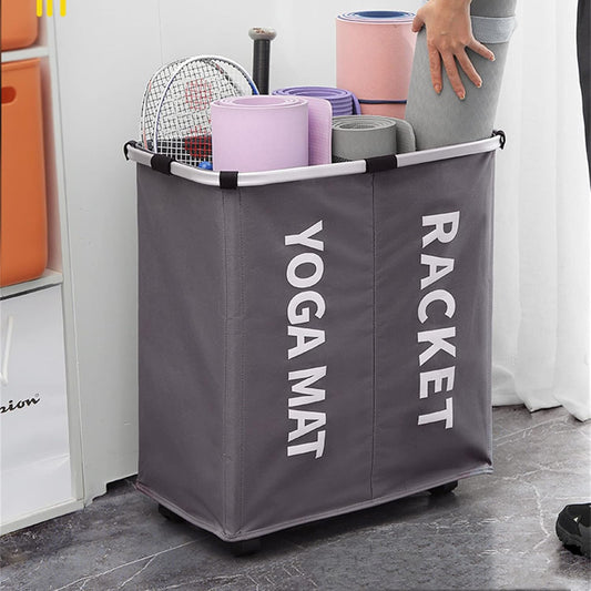 HAMPER CESTA DE ROPA SUCIA 2 DIVICIONES GRIS