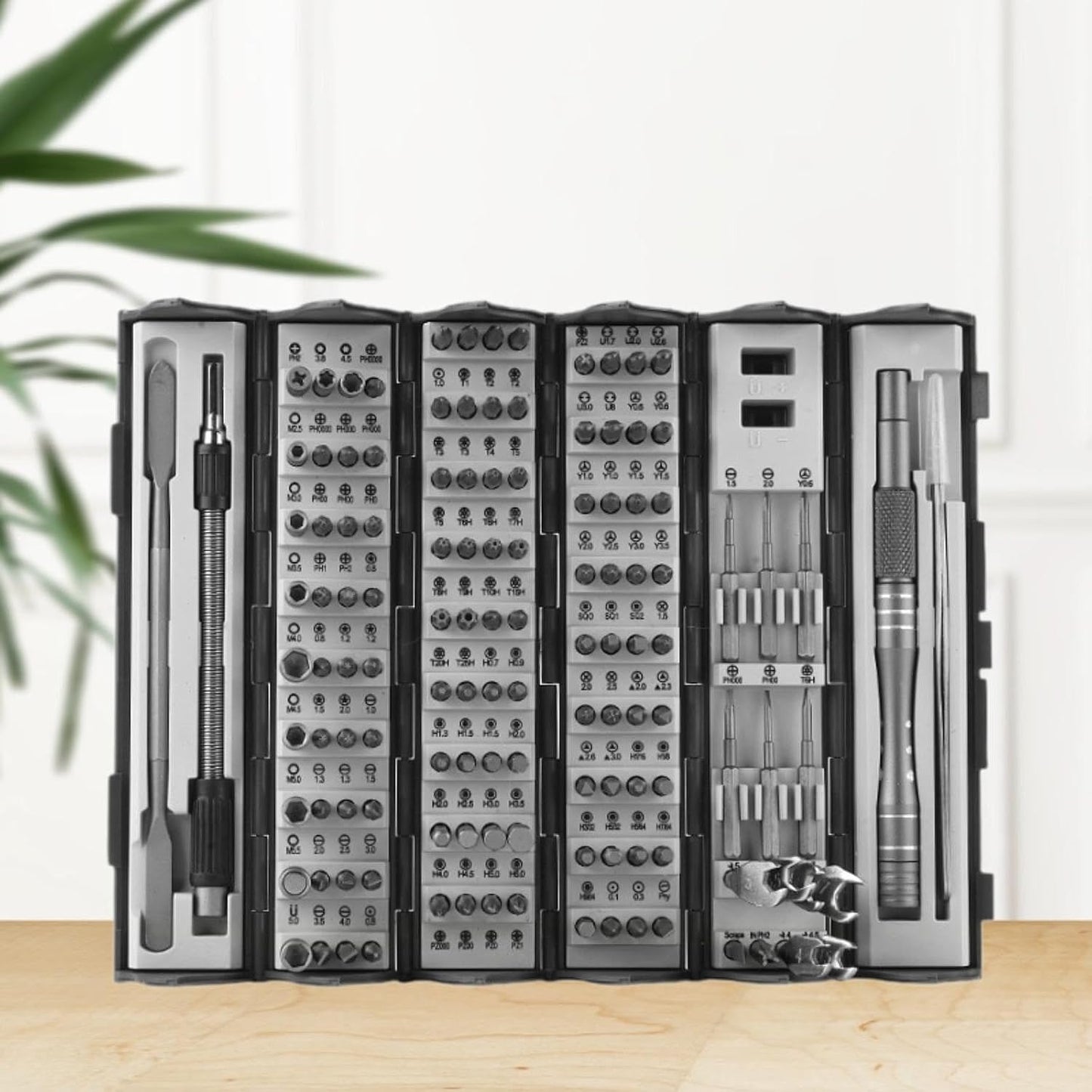 SET DE HERRAMIENTAS DESTORNILLADOR DE PRECISIÓN DE RESORTE 128 EN 1