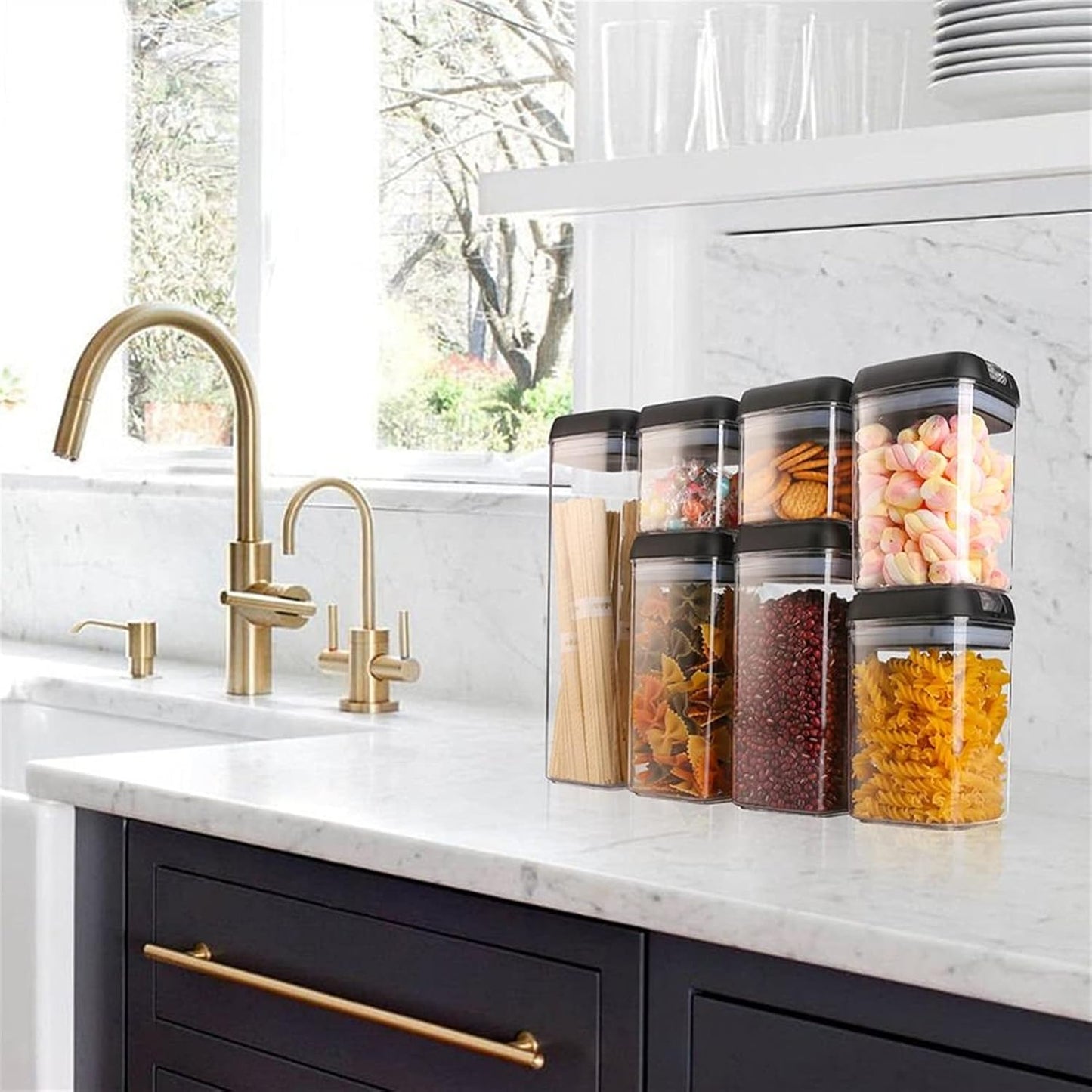 DISPENSADOR CONTENEDOR DE ALIMENTOS DE 7 PIEZAS