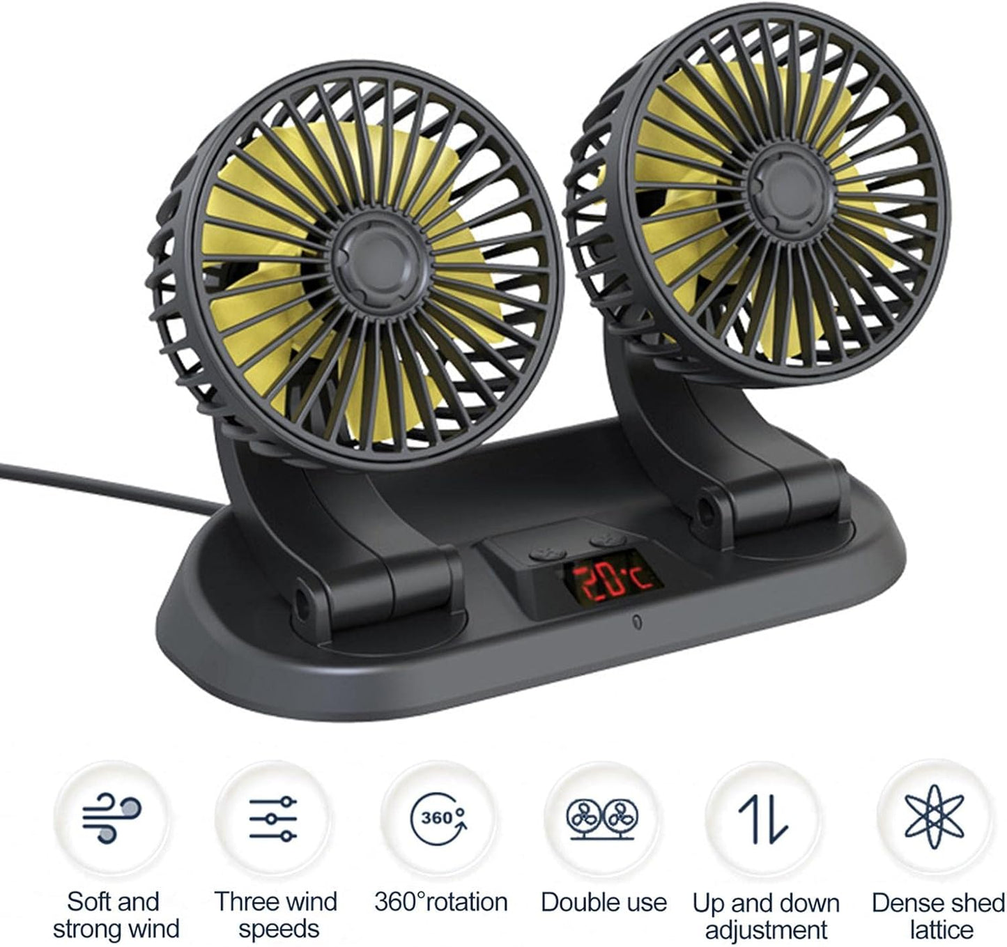 VENTILADOR ABANICO DE VEHICULO DOBLE