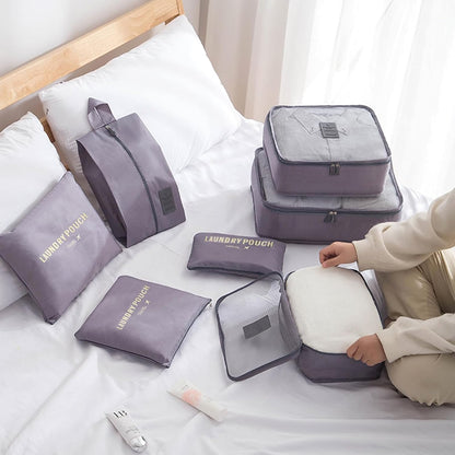 SET BOLSAS DE VIAJE GRIS