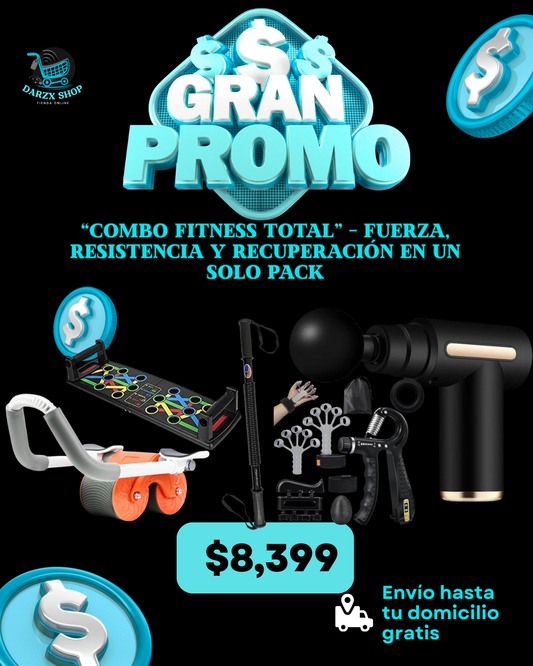MEGA COMBO: COMBO FITNESS TOTAL, FUERZA+RESISTENCIA Y RECUPERACIO EN UN SOLO PACK