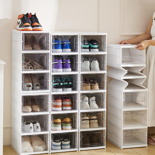 ORGANIZADOR DE ZAPATOS CON TAPAS Y PUERTAS 6 NIVELES