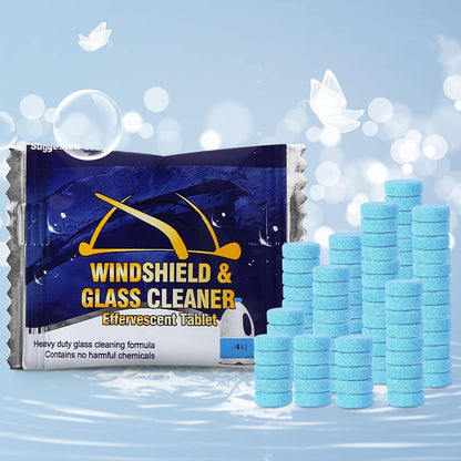 PASTILLA EFERVESCENTE LIMPIA CRISTALES PARA VEHÍCULOS - 20 SOBRES DE 1 UNIDAD