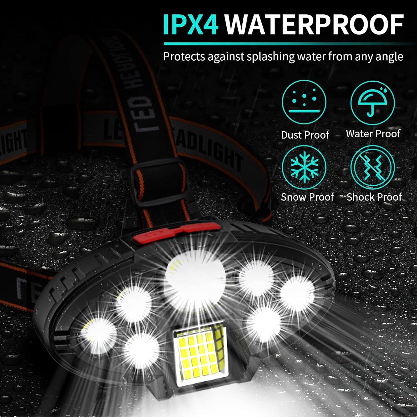 LINTERNA LED DE CABEZA RECARGABLE