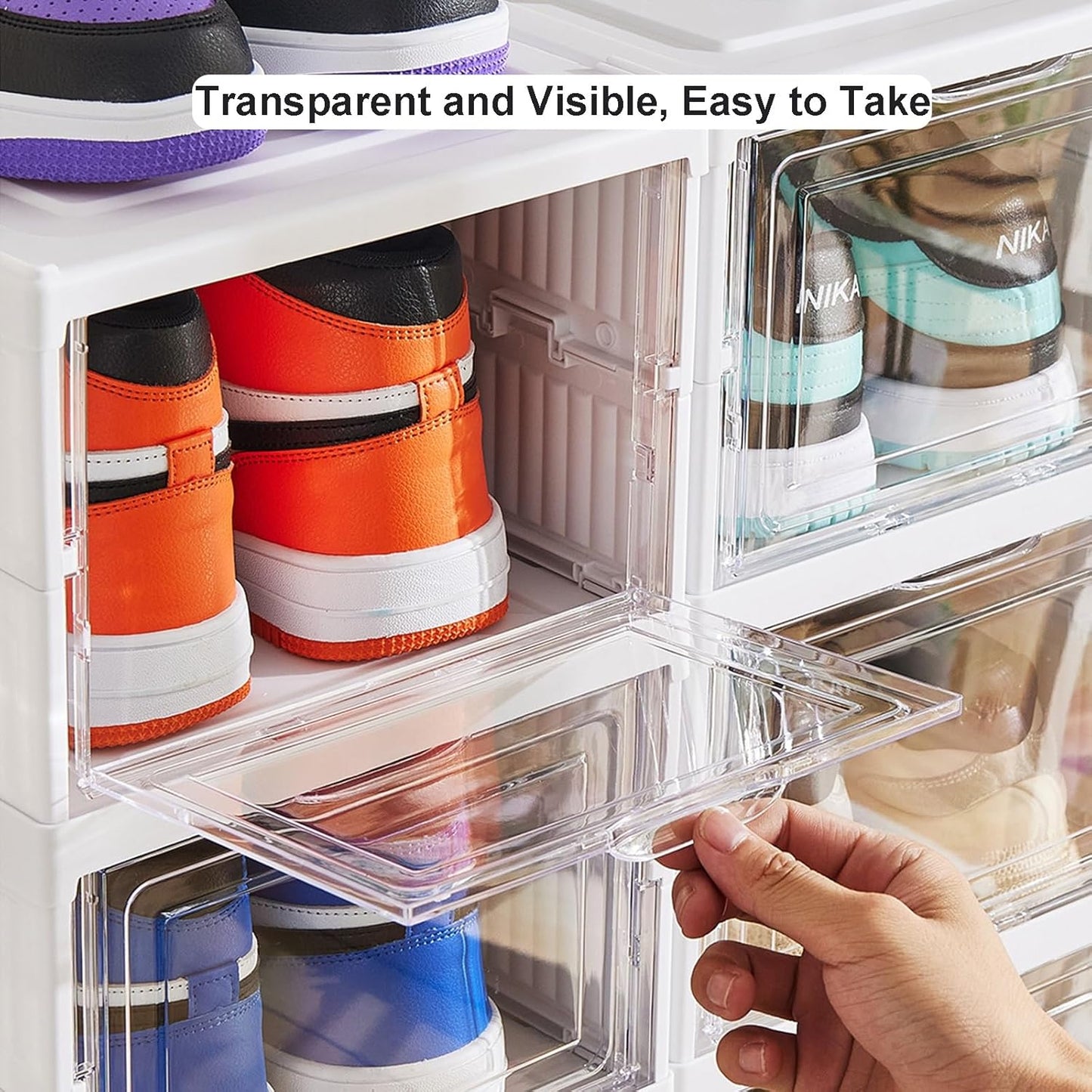 ORGANIZADOR DE ZAPATOS CON TAPAS Y PUERTAS 6 NIVELES