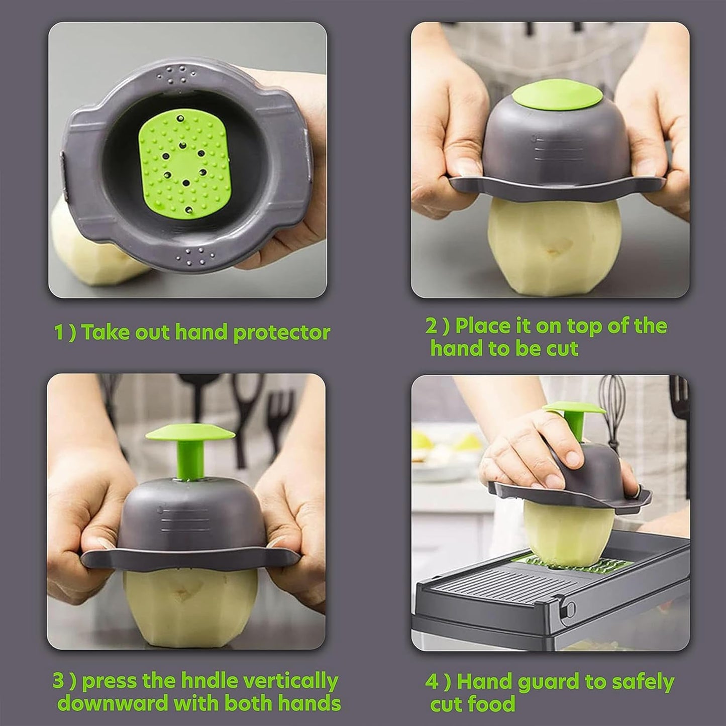 PICADORA DE VERDURAS 15 EN 1 CON 8 CUCHILLAS REEMPLAZABLES