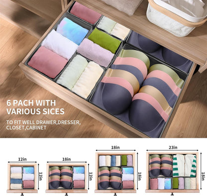 SET DE ORGANIZADOR DE ROPA 6 PZ