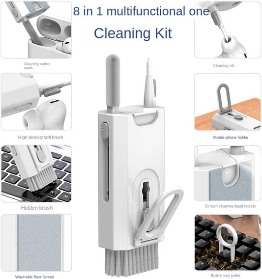 KIT DE LIMPIEZA ELECTRÓNICA 8 EN 1 – LIMPIADOR DE TECLADO, KIT DE LIMPIEZA DE TECLADO, LIMPIADOR DE PORTÁTIL CON CEPILLO