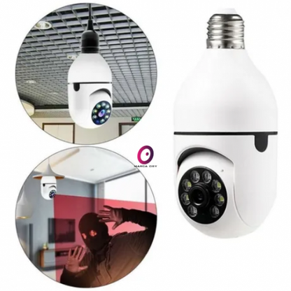 Camara Ip Wifi 360 Tipo Bombillo Panorama