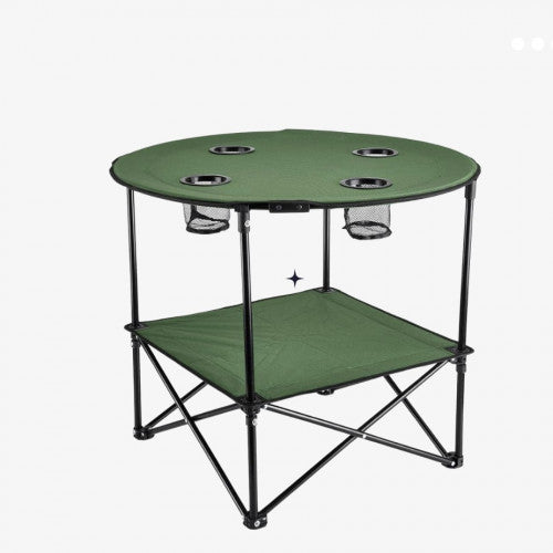 MESA DE CAMPING PLAYERA PORTA-VASOS 4