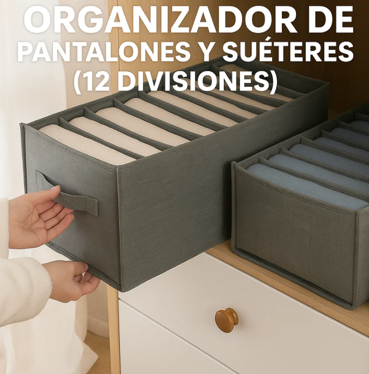 ORGANIZADOR DE PANTALONES 12 DIVISIONES