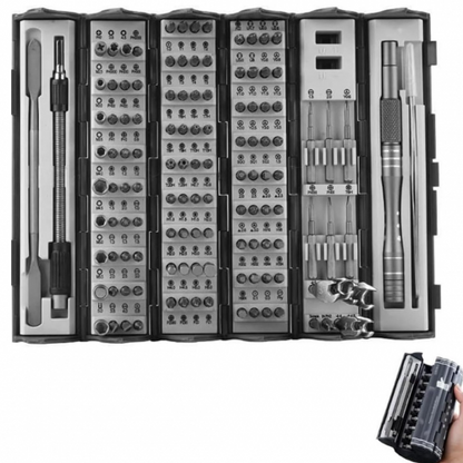 SET DE HERRAMIENTAS DESTORNILLADOR DE PRECISIÓN DE RESORTE 128 EN 1