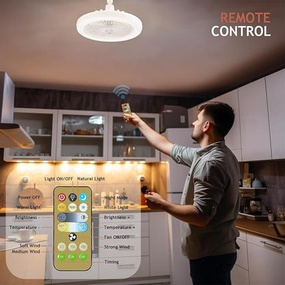 ABANICO CON LUCES LED Y AROMATIZANTE MULTIFUNCIONAL